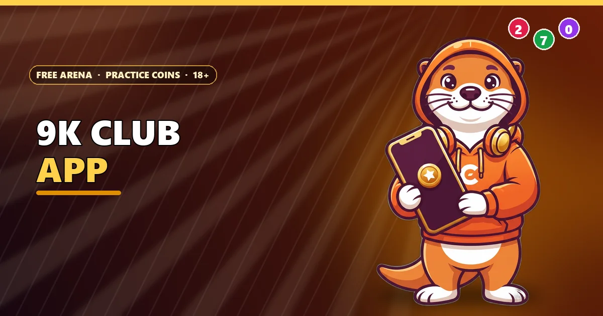Otter holding a phone with one app icon for the 9K Club app guide
