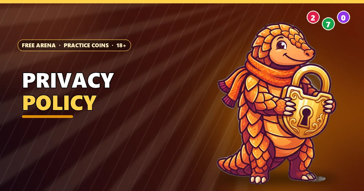 Pangolin hugging a padlock for the 9K Club privacy policy